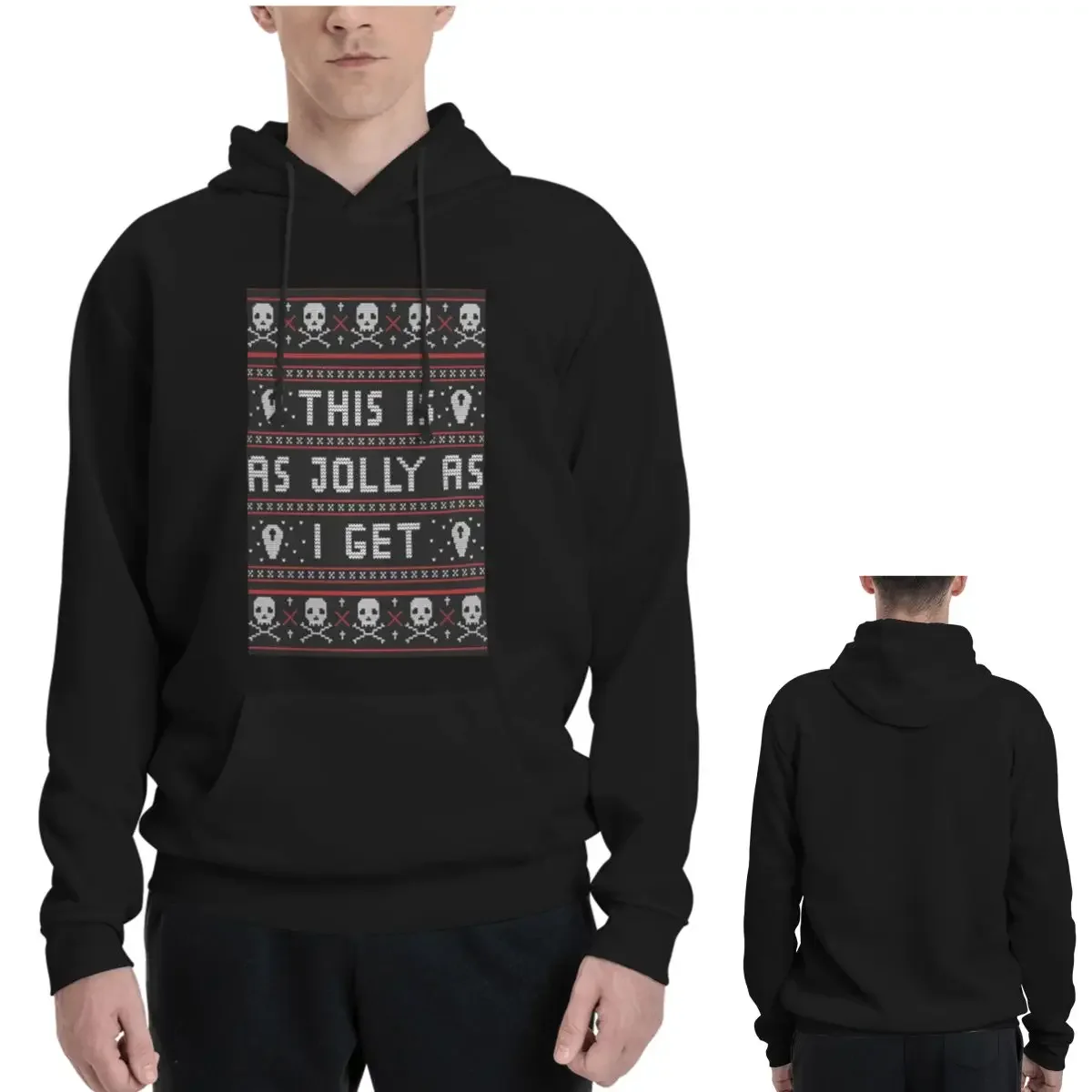 Emo Gothic Ugly Christmas Sweater Hoodies Men's Women Casual Pullover Sweatshirt Harajuku Long Sleeve Clothing Autumn Winter
