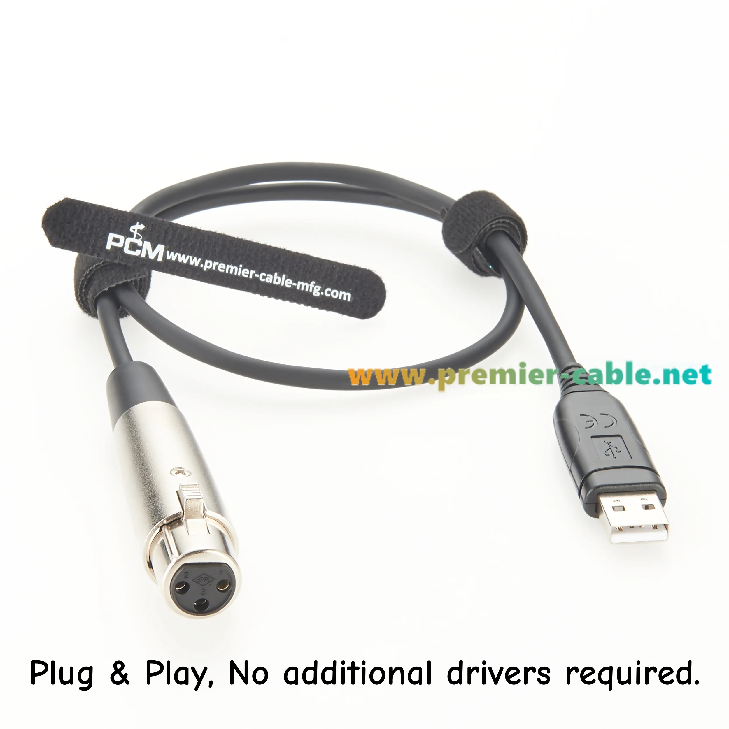 USB Microphone Cable USB to XLR Adapter USB A to 3 Pin XLR Female Microphone Studio Audio Cable for Karaoke Microphone Recording