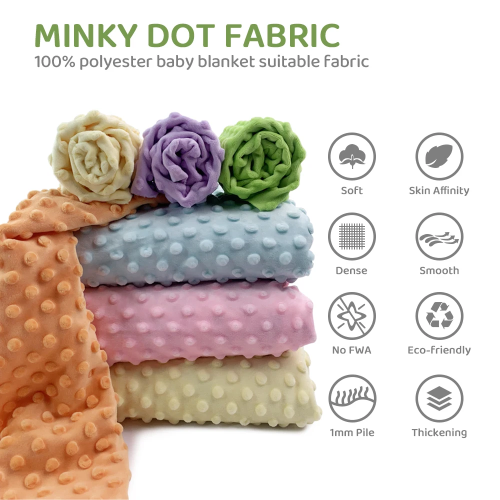 Minky Dot ткань 45x5 см/150x100 см/x см Ткань из искусственного меха 1 мм Ткань для шитья «сделай сам» плюшевая ткань ручной работы