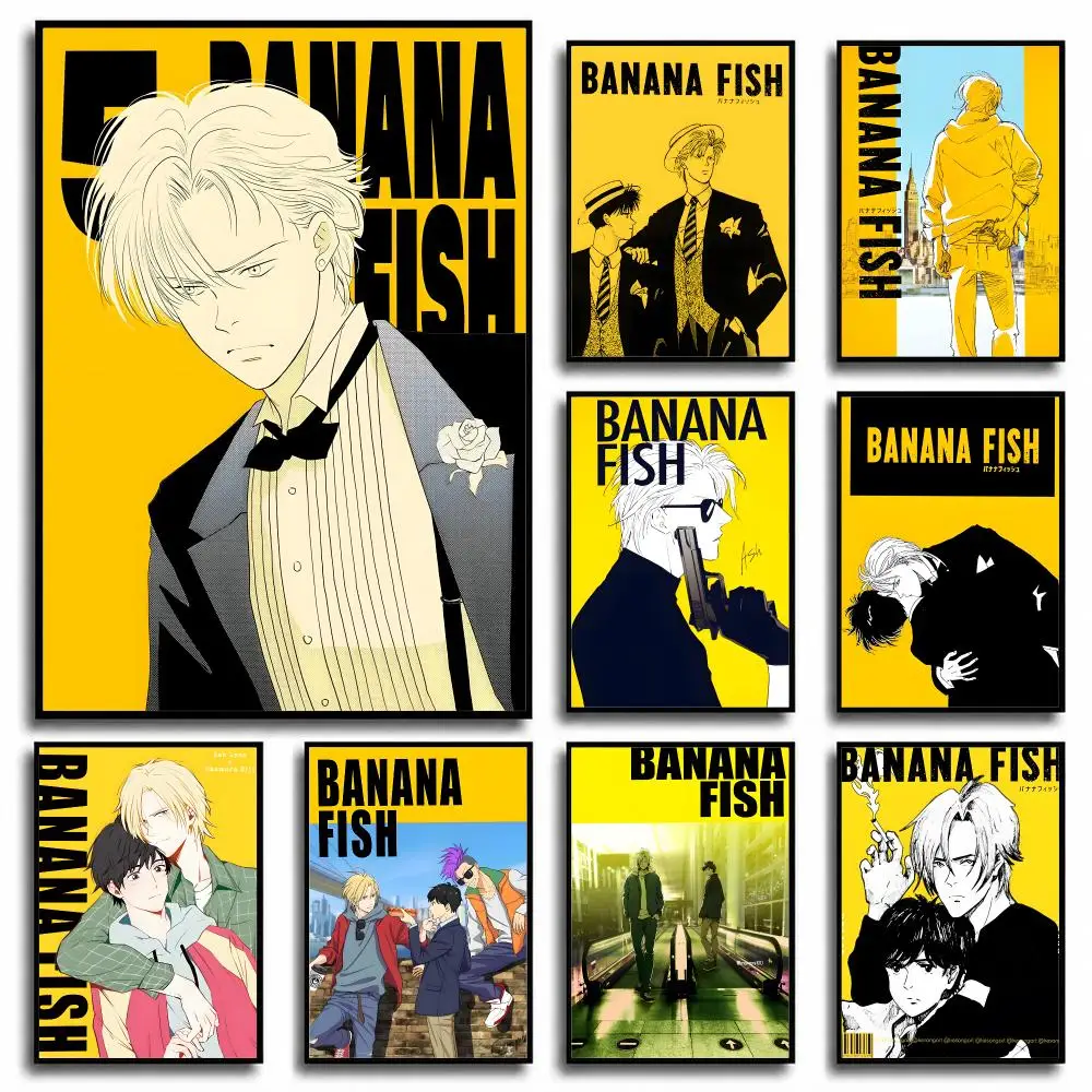 Anime Banana Fish Poster Poster Room Wall Art Decor Waterproof Stickers For Home Bar Bedroom Decoration