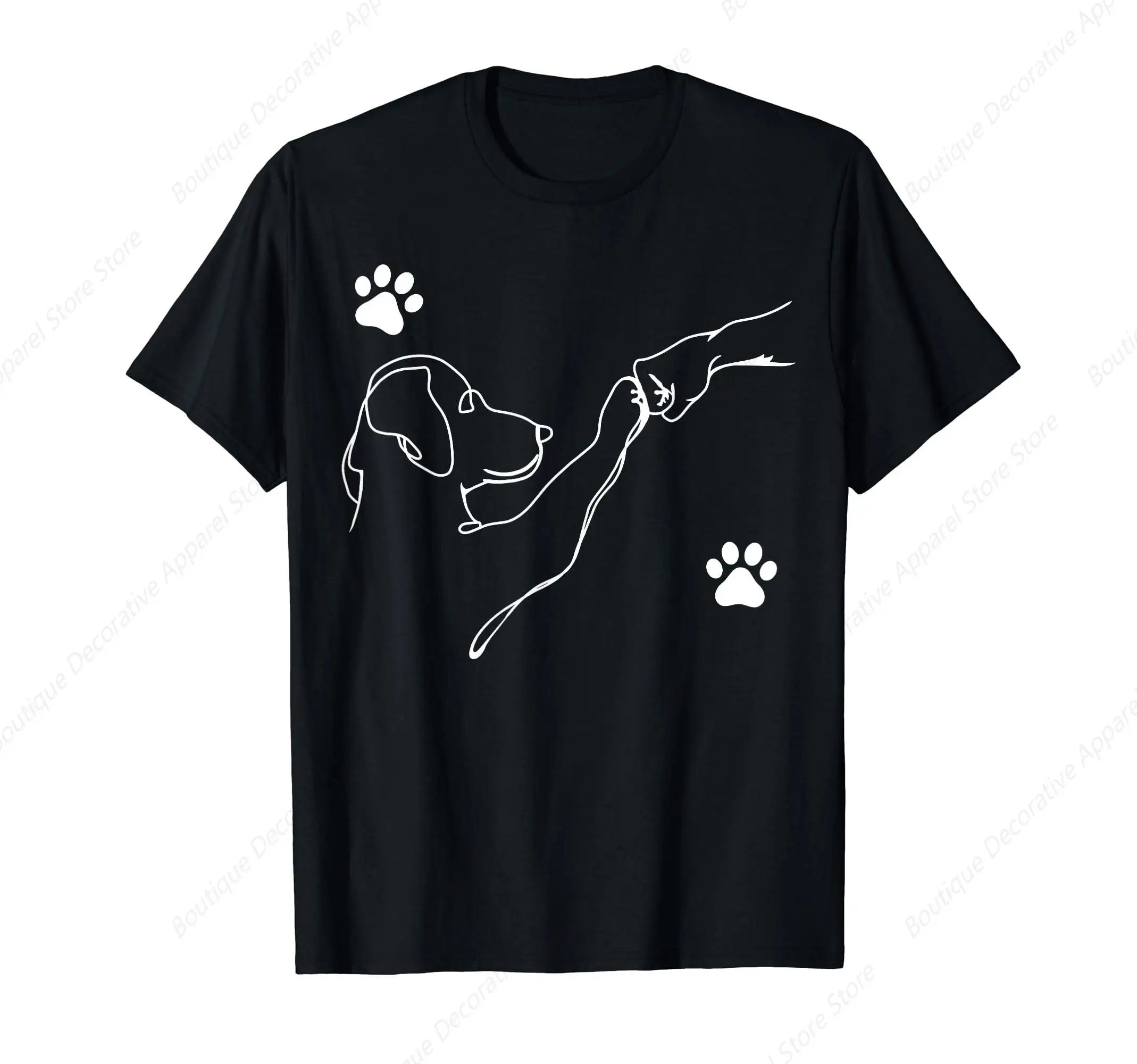 Dog And People Punch Hand Dog Friendship Fist Bump Dog's Paw T-Shirt