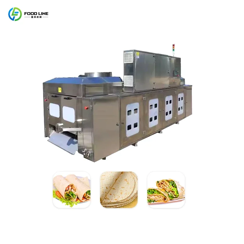 معدات التورتيلا القابلة للإزالة والغسل آلة التورتيلا التسخين السريع خط إنتاج التورتيلا على نطاق واسع