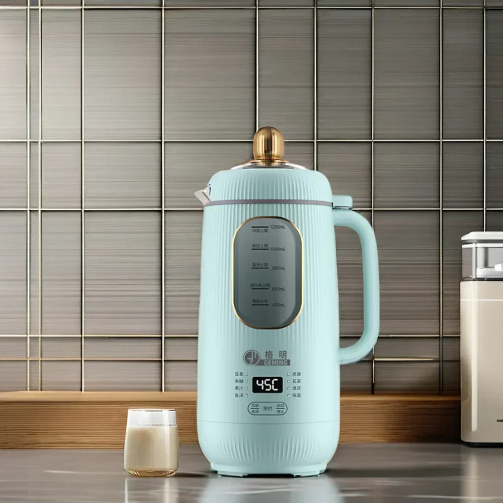 

In stock New GEMING Electric Portable Blender High Quality Digital Strong Glass for Home Use for Vegetables Soybean Milk Care