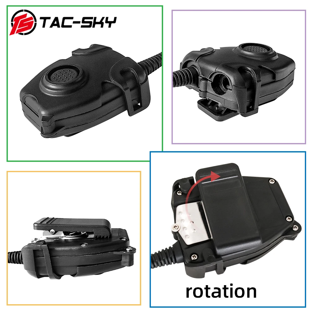 TS TAC-SKY 6-Pin PTT Adapter AN/PRC 148 152 152A 163 PTT Compatible TAC-SKY/Z-TAC Tactical Headset Civilian Version