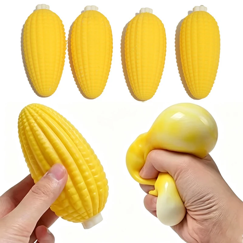 Mais-Stressball Knuspriger Quetschball Weiches Spielzeug mit Butterweichem Gefühl Fidget Toy ASMR Sensorisches Anti-Stress-Spielzeug für Kinder und Erwachsene