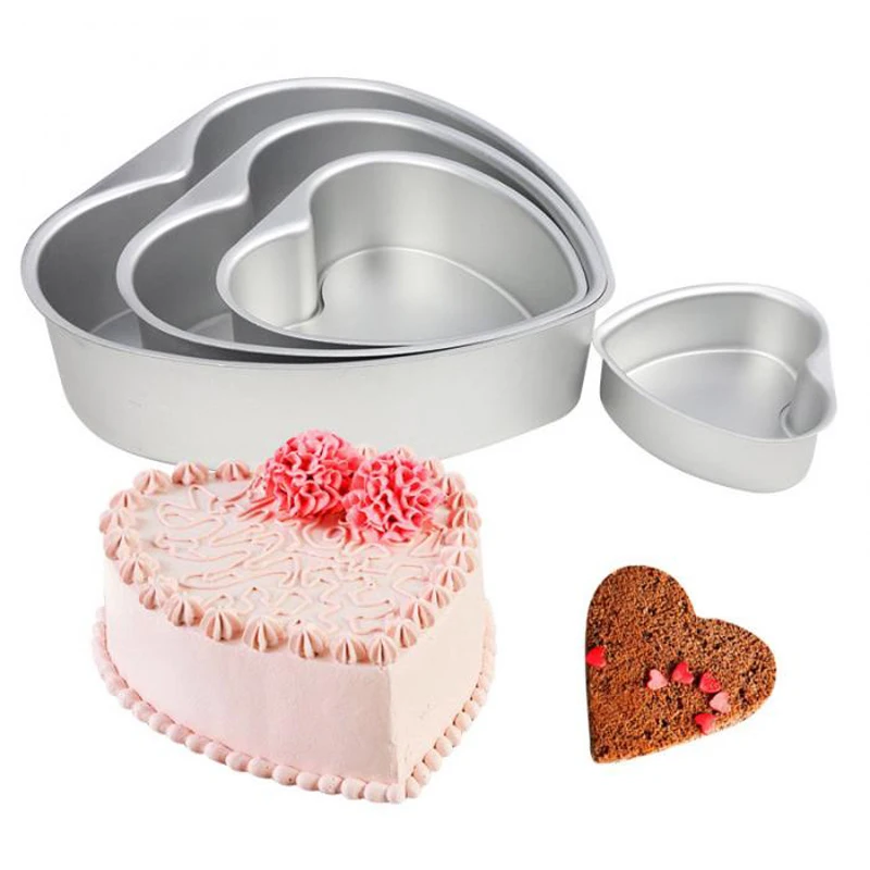 

Beautiful 3-10 Inch Heart Shape Cake Mold Aluminium Alloy DIY Mousse Pastry Mould Baking Pan Cake Tools