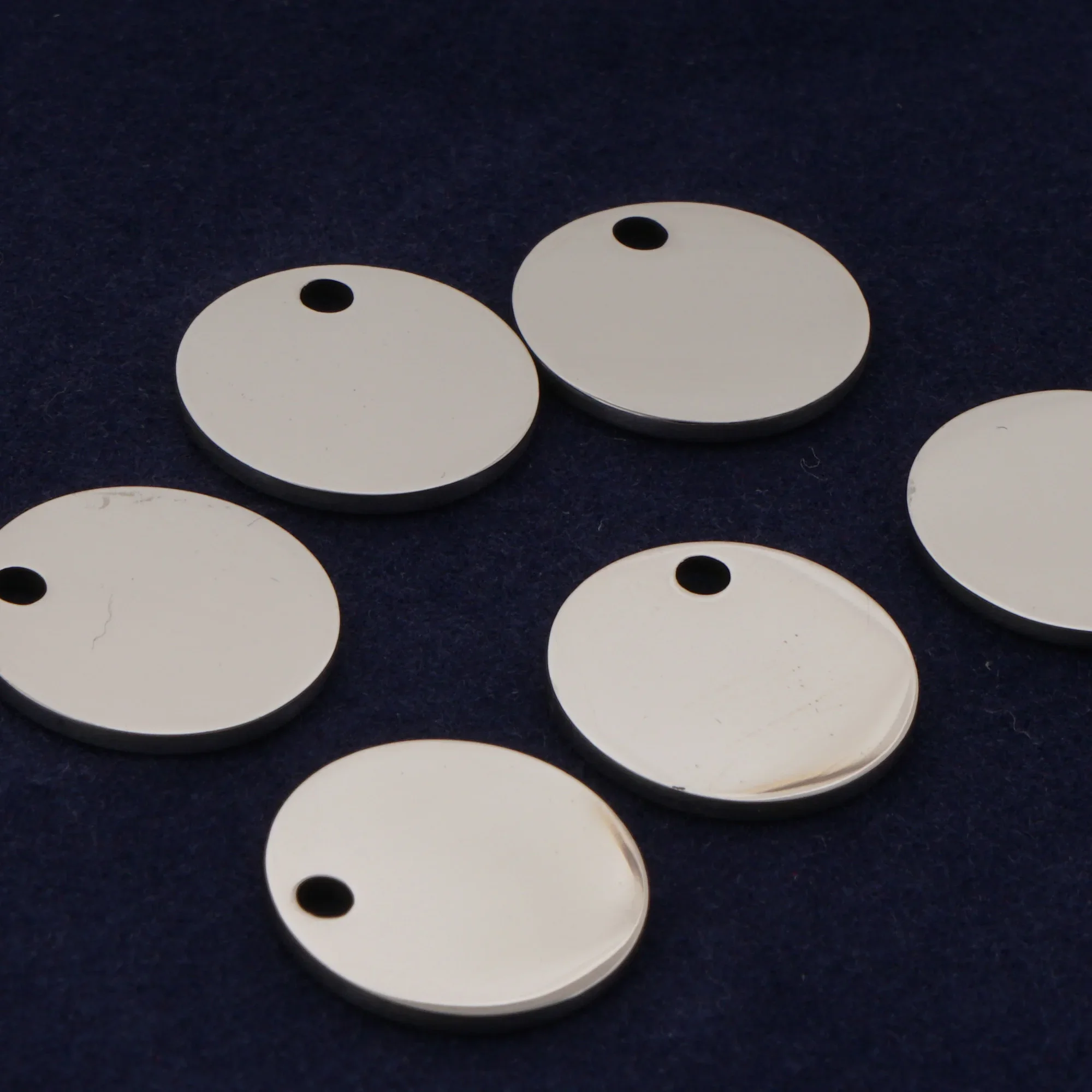 10pcs 9/16'' Round Metal,stainless Steel Blank,18 Gauge Mirror Polished Pendant Charm,jewelry Diy,14.5mm  Engravable Blank
