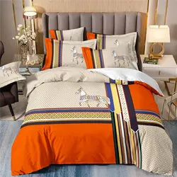 Set copripiumino Set copripiumino per biancheria da letto stampato in stile di lusso 3D 3 pezzi copripiumino per biancheria da letto in morbida microfibra con cerniera