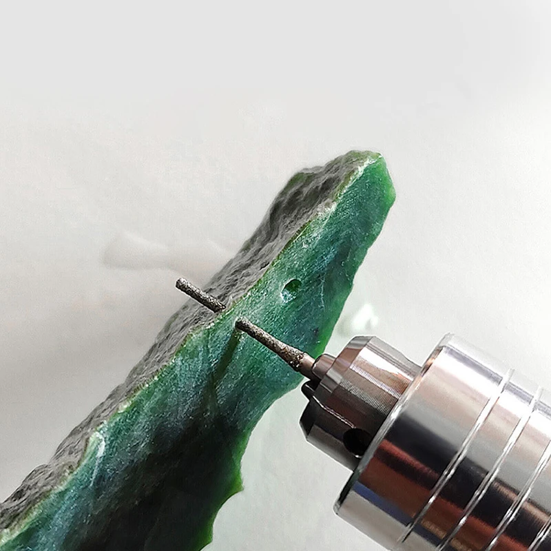 5 Stück 0,8/1/1,2/1,5/1,8/2/2,5mm Diamantbeschichtete Bohrer mit 2,35mm Schaft für Glas, Jade, Bernstein, Schmuck, Glas-Diamantbohrer – Detail 6