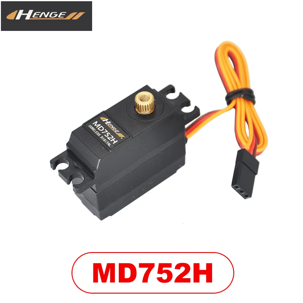 Henge MD752H 7.4V Hight Voltage Coreless Digital Servo Metal Gear 6.5kg Torque 28g For RC Helicopter Glider Model