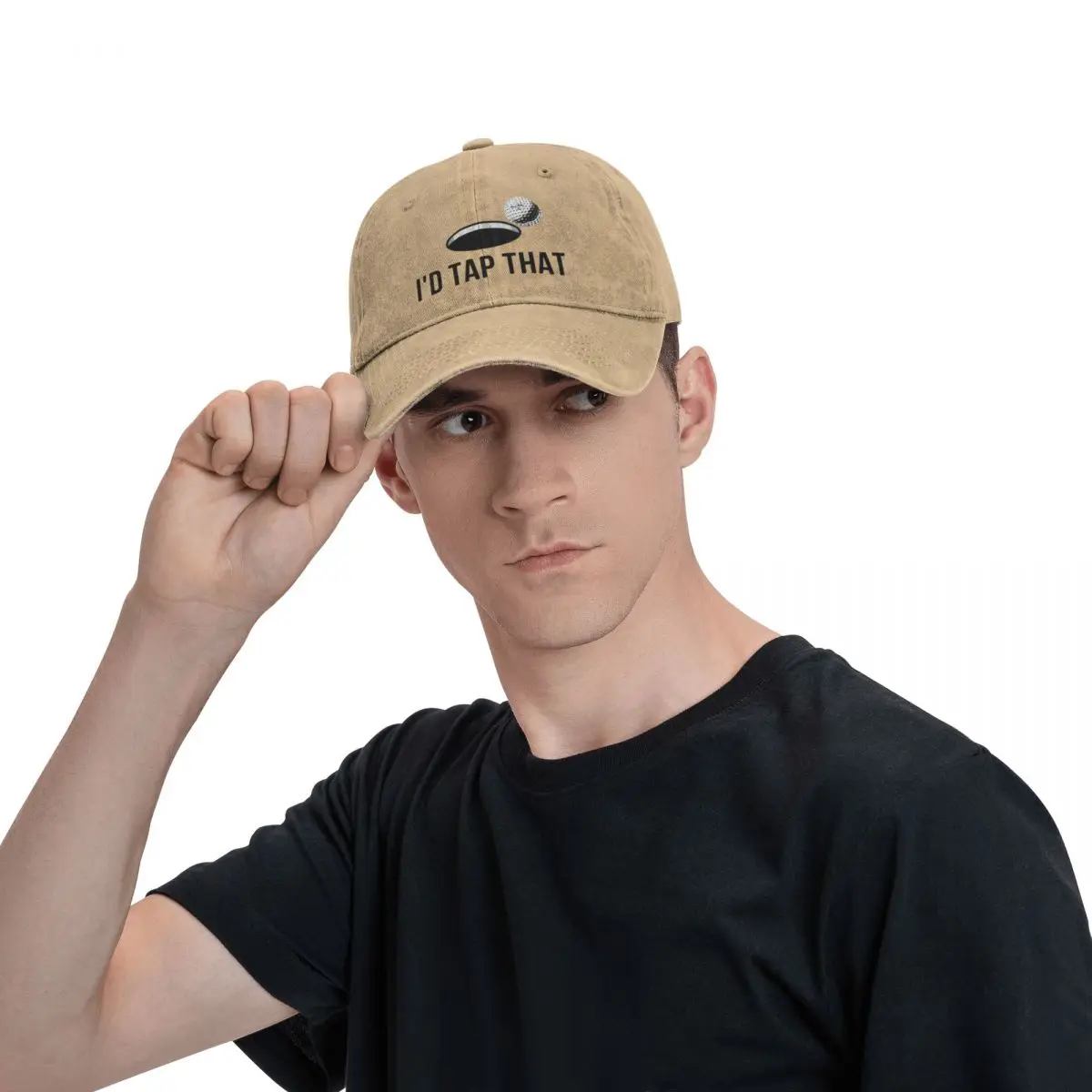 I&# 27;d Tap That - Funny Golf Baseball Caps Snapback Denim Hats Outdoor Adjustable Casquette Streetwear Baseball Cowboy Hat image 3