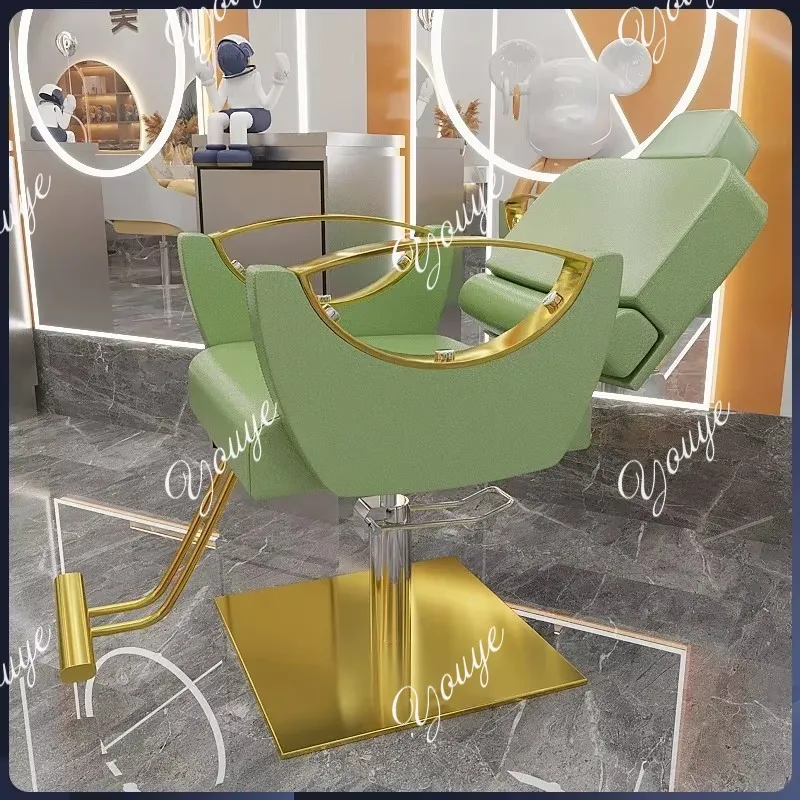 

Ergonomic Fashion Barber Chair Luxury Gaming Personalized Equipment Makeup Barber Chair Beauty Recliner Kapperstoel Decorative