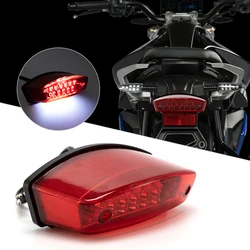 1pcs Motorcycle Modified Tail Light Electric Vehicle Rear Taillight LED Brake Warning Light Fender Small License Plate Light