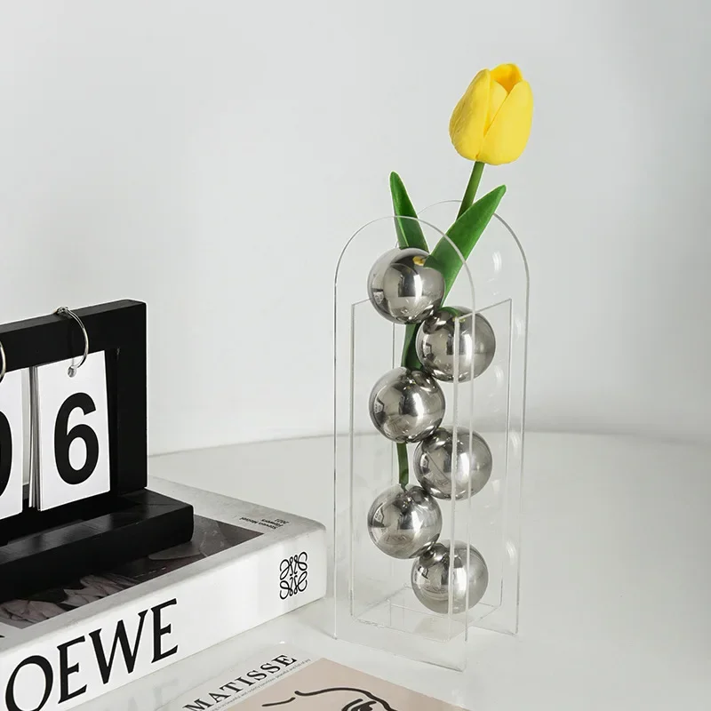 

Acrylic Vase Dazzle Transparent Flower Vase Decoration Ornaments Small Vase Creativity Home Decoration