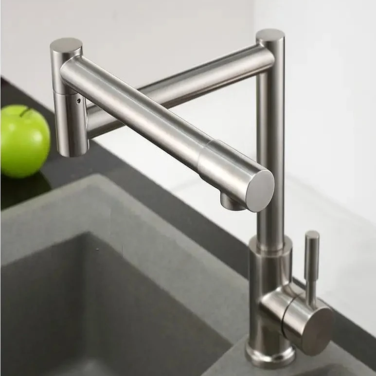 

Household Cold Hot Mixer Tap Bathroom Faucets Folding Kitchen Faucet 360 Degree Swivel Single Handle Basin Sink Taps