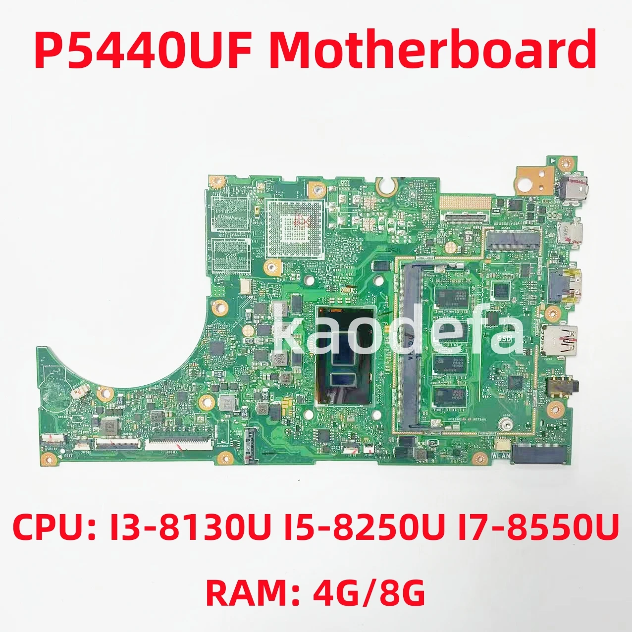 P5440UF Mainboard For ASUS P5440UA Laptop Motherboard CPU: I3 I5 I7 8Th Gen GPU: N16S-GTR-S-A2 2G RAM: 4GB / 8GB  100% Test OK
