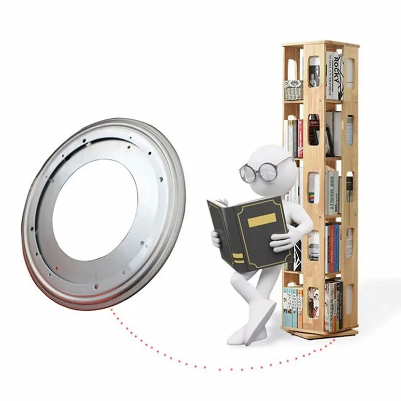 5.5 Inch Sliver Color Heavy Duty Round Shape Galvanized Lazy Susan Turntable Heavy Duty Bearing Rotating Swivel Plate