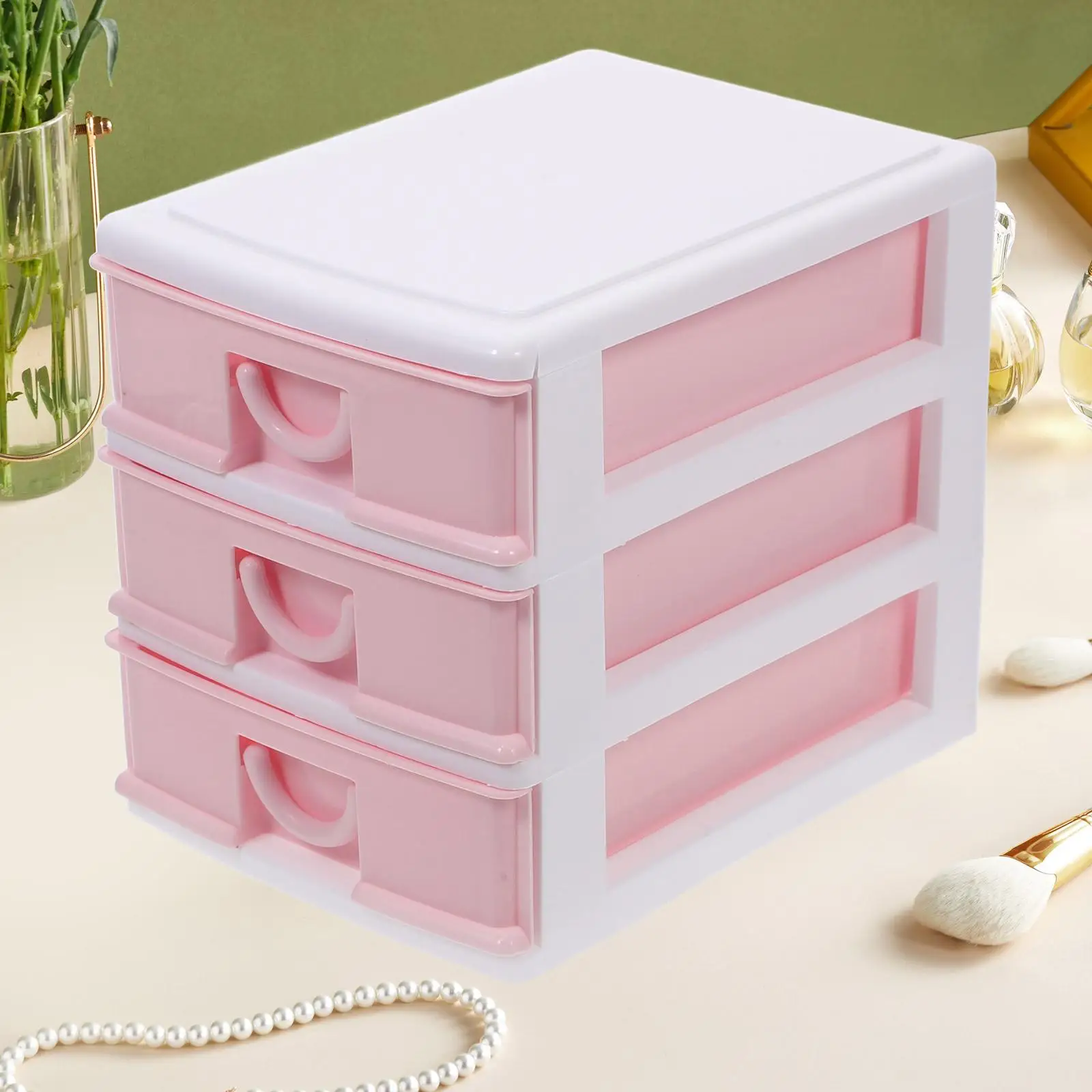 Storage Box Clear Drawer Large Capacity Desktop Organizer Stationary Kitchen Plastic Drawers Office Storage