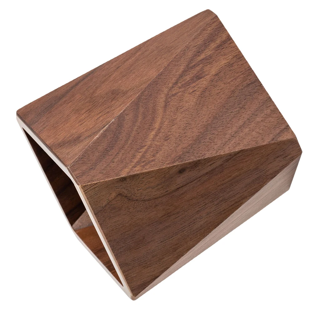 Black Walnut Pen Holder Desktop Container Shape Character Storage Office Supplies for Unique Portable
