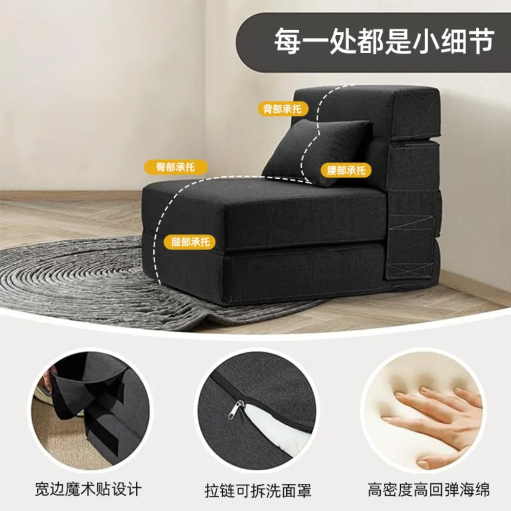 Compression Single Folding Couch Yoga Camping RV Triple Portable Foldable Tatami Mat Sponge Frameless