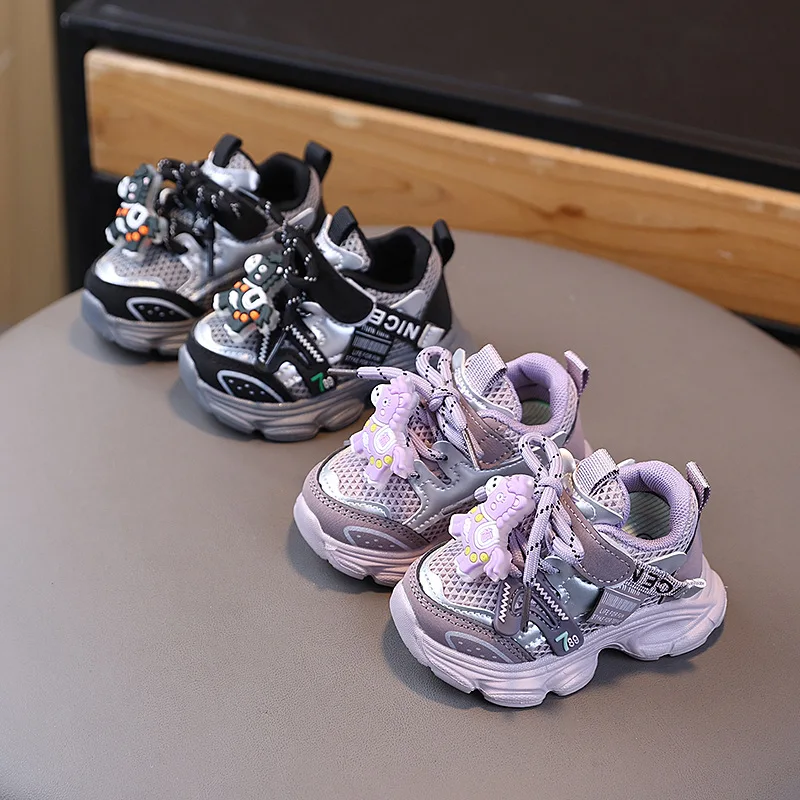 2026 Autumn Sneakers For Kids Korean Style Trend Fashion Girl's Sneakers Soft-soled Breathable Teenager Children Sport Shoes