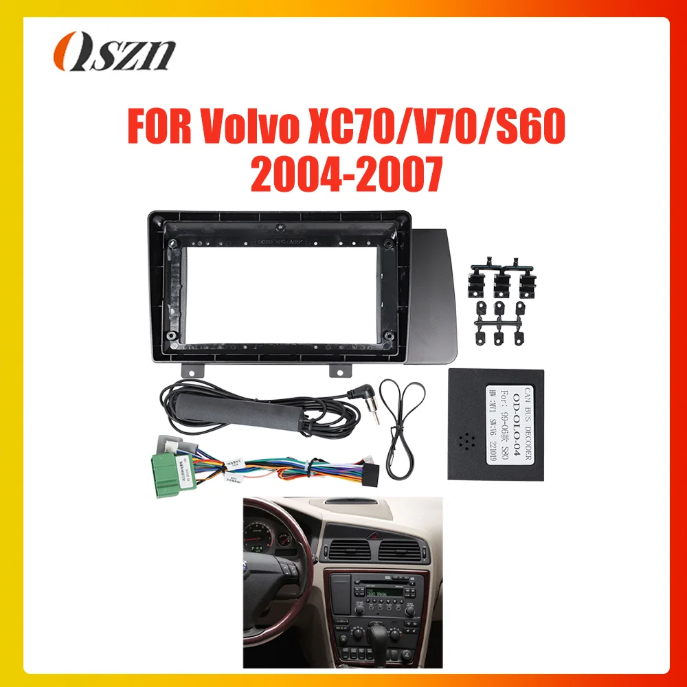 

9 inch Car Radio Fascia for Volvo XC70 V70 S60 2004-2007 DVD Stereo Frame Plate Adapter Mounting Dash Installation Bezel Trim Ki