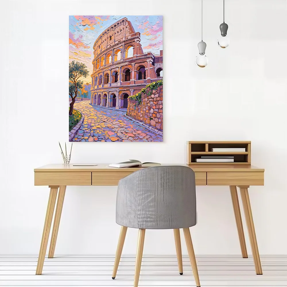 Colosseum Painting Canvas Poster Wall Art Customizable High Quality Printed Picture for Home Decor Accessories Room Decorations