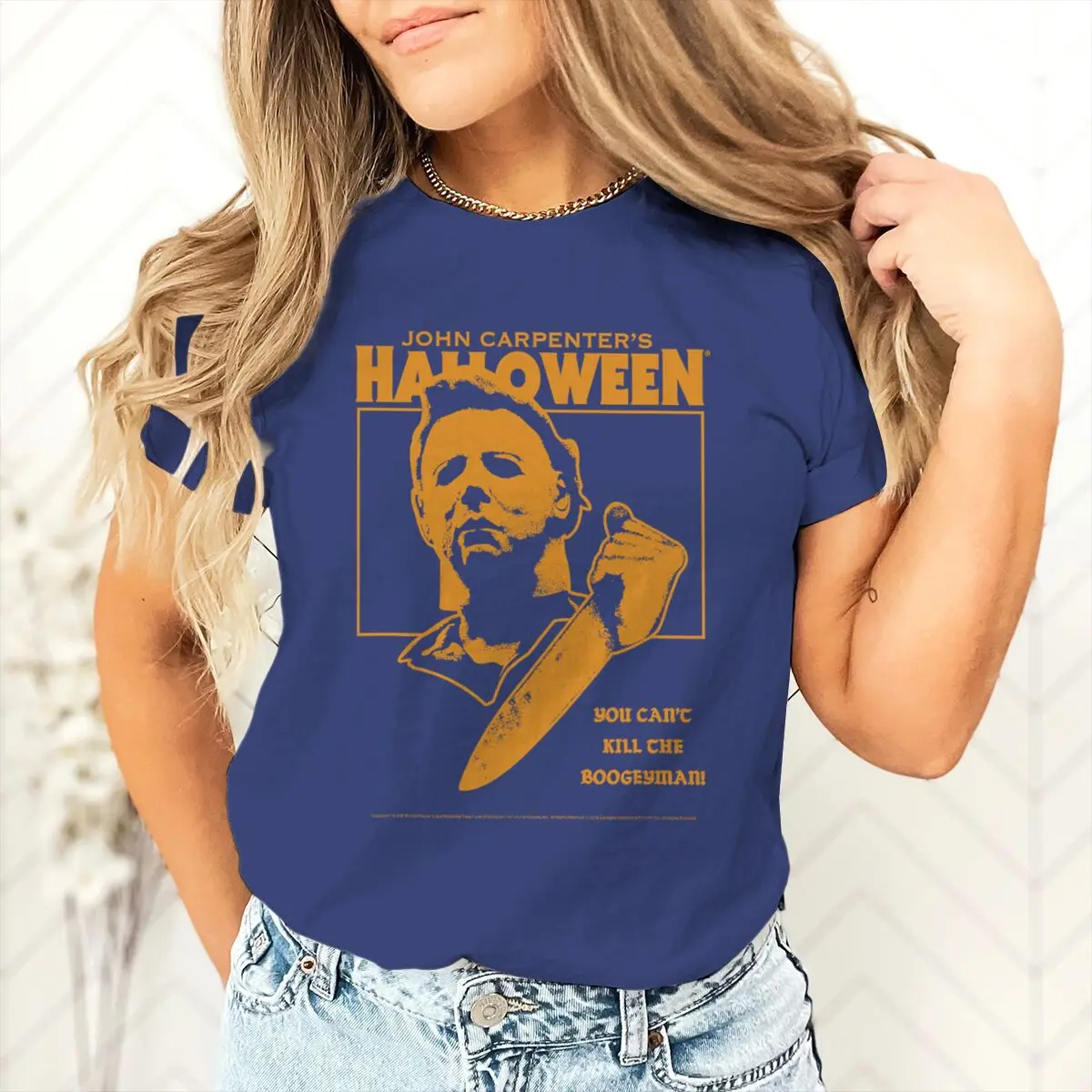 Halloween Horror Movie T-shirts For Women Summer Short Sleeve Round Neck T-shirt Happy Halloween T Shirt Gifts Women's Clothing