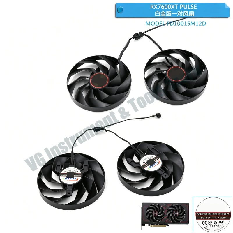 Neues Lüftergehäuse mit Lüfter für die Grafikkarte SAPPHIRE Sapphire RX7600XT PULSE Platinum Edition – Detail 2
