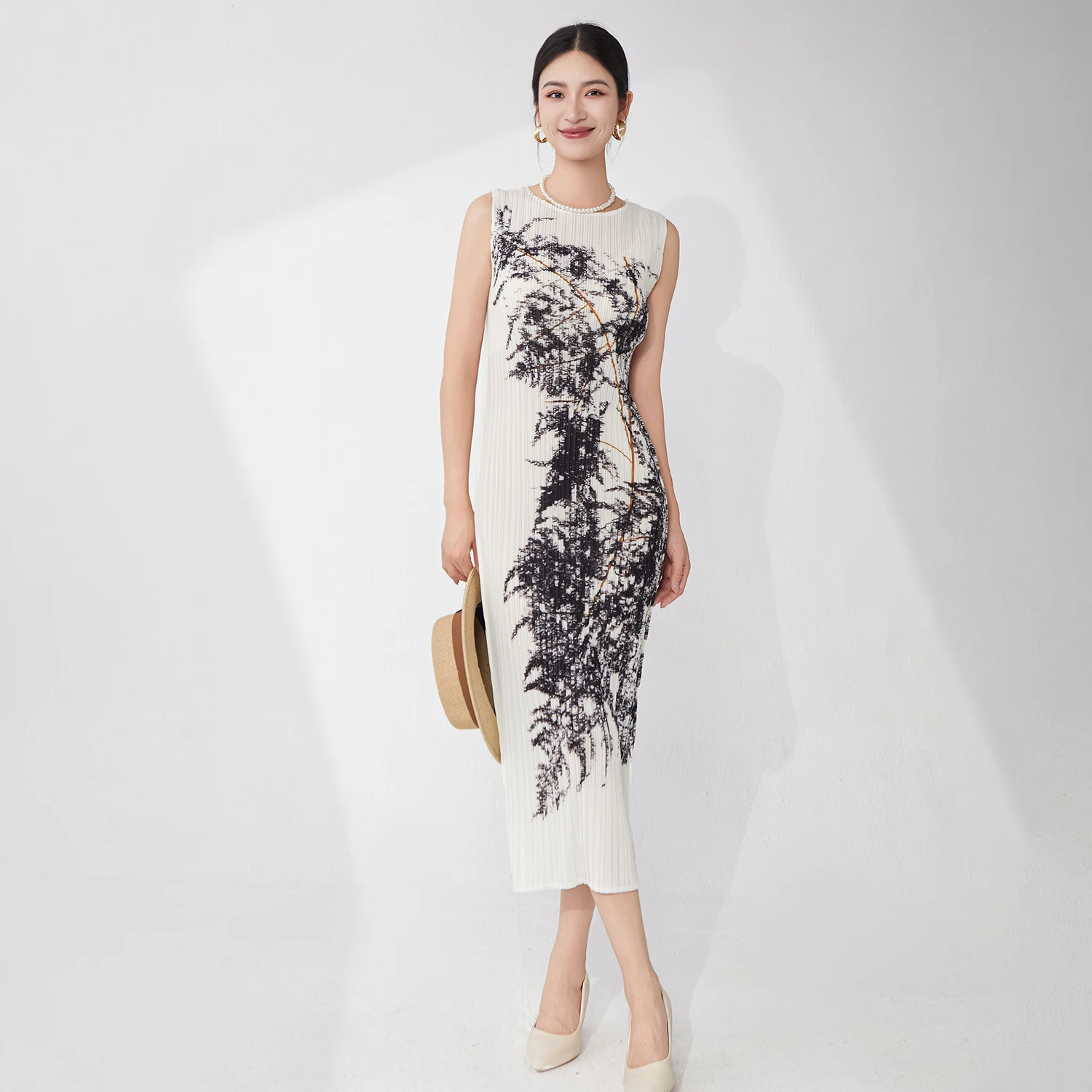 Nieuwste ontwerp damesmode jurk stretch print casual jurk zomer polyester jurk