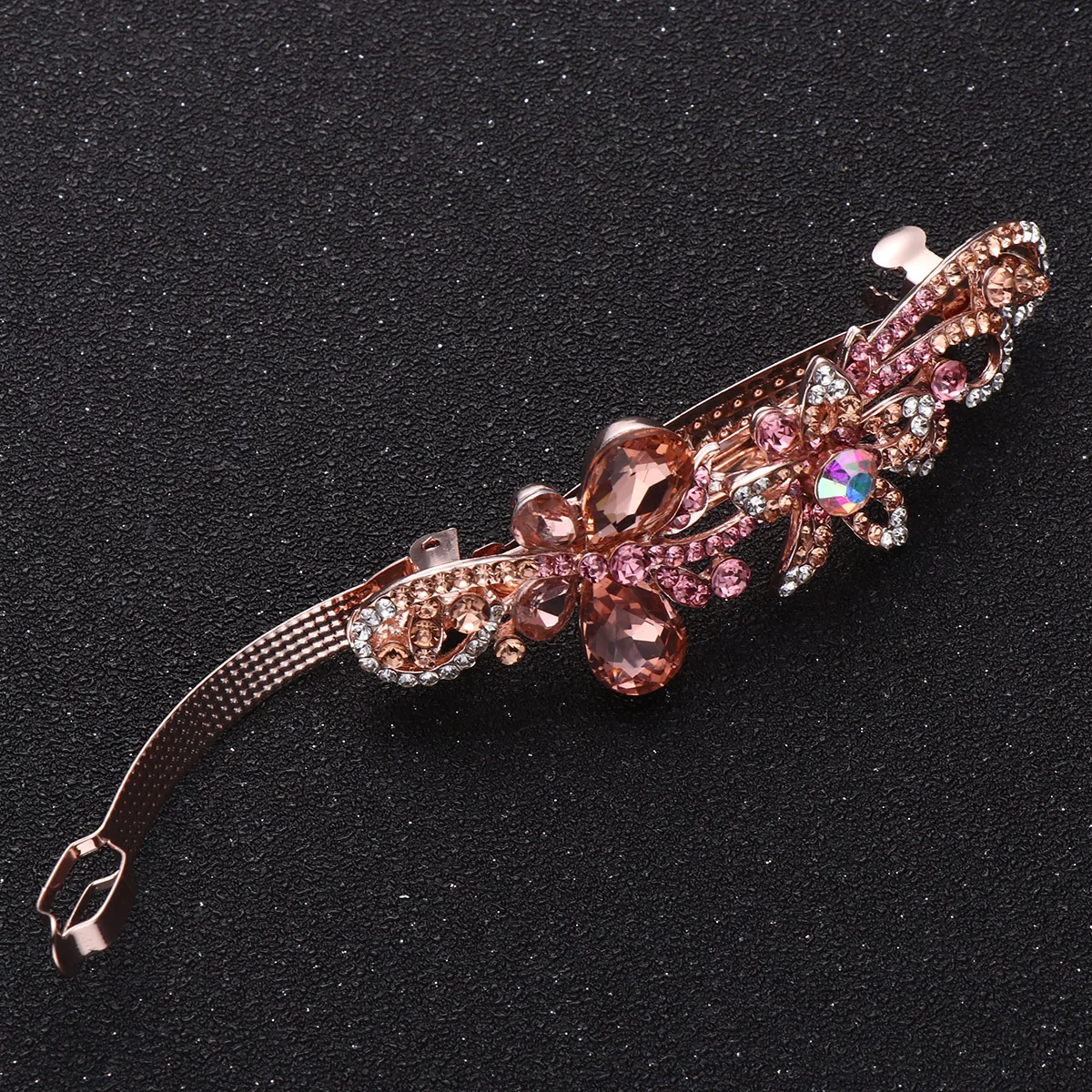 

Chic Rhinestone Hair Clip Unique Design Women Hair Barrettes Elegant Party Accessories Gift Friends
