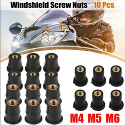 10/20 PCS M5 M6 5/6mm Metric Rubber Well Nuts Windscreen Windshield Fairing Cowl For Honda For Suzuki Auto Motorbike Off-road