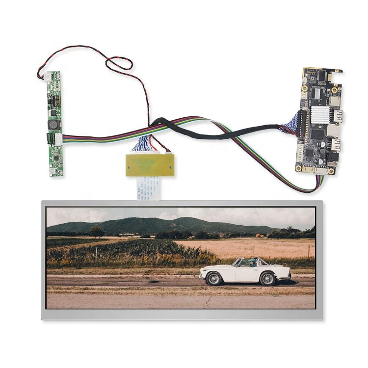 12.3 Inch TFT LCD Display 1920*720 Stretched Bar LCD Display Screen With 5G Dual Mode WIFI Board