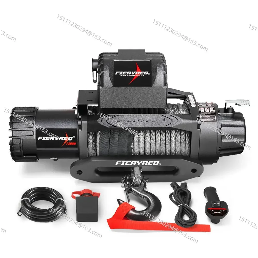 

FIERYRED 13000LBS Offroad Car SUV Wired Wireless Control 12V Electric Winch for 4x4