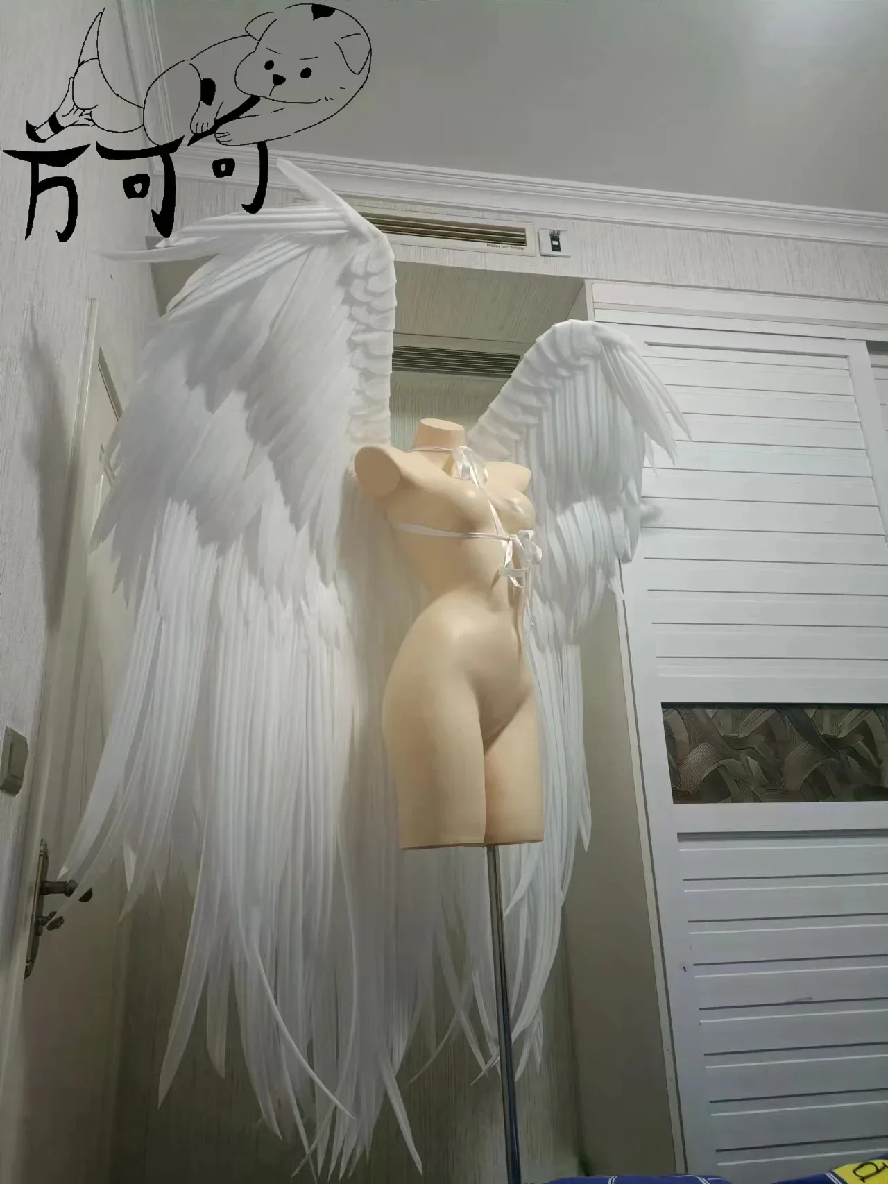 Internet Celebrity Super White Large Wing Photo Wing Prop Performance Props Bar and Nightclub Fashion Show