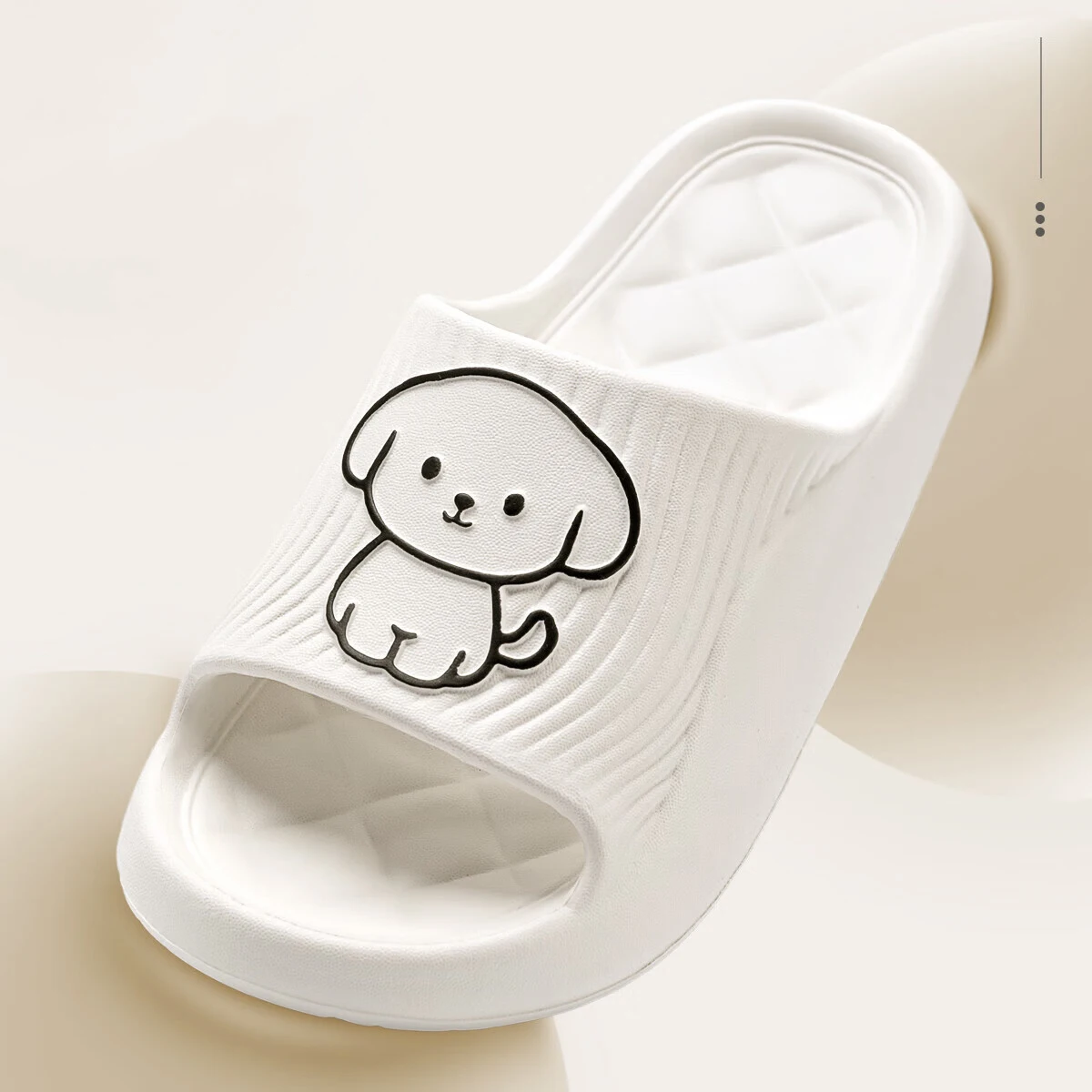 Ladies sandals and slippers summer EVA soft soles home bathroom anti-skid sandals white cute cartoon puppies household sandals