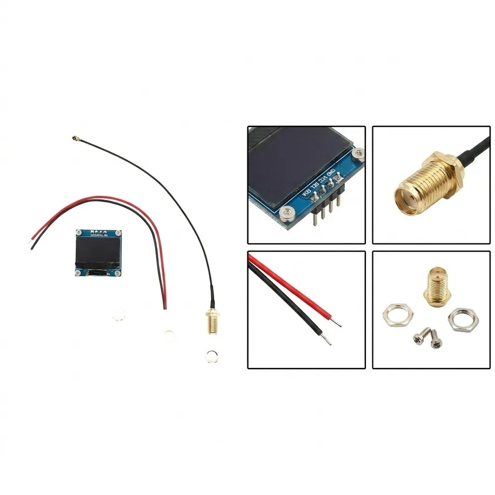 100MHz Tester RF Signal Analyzer 50 Input Impedance 10Hz Resolution for mode 0.96-inch for hd Display UART Interface Data