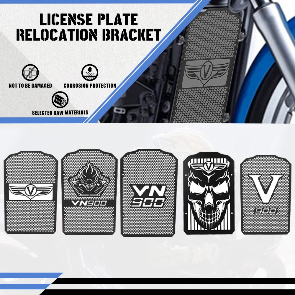 

ДЛЯ KAWASAKI Vulcan 900 Custom VN900 VN900 Пользовательская крышка радиатора Безель Защитная решетка 2007-2024 2023 2022 2021 2020