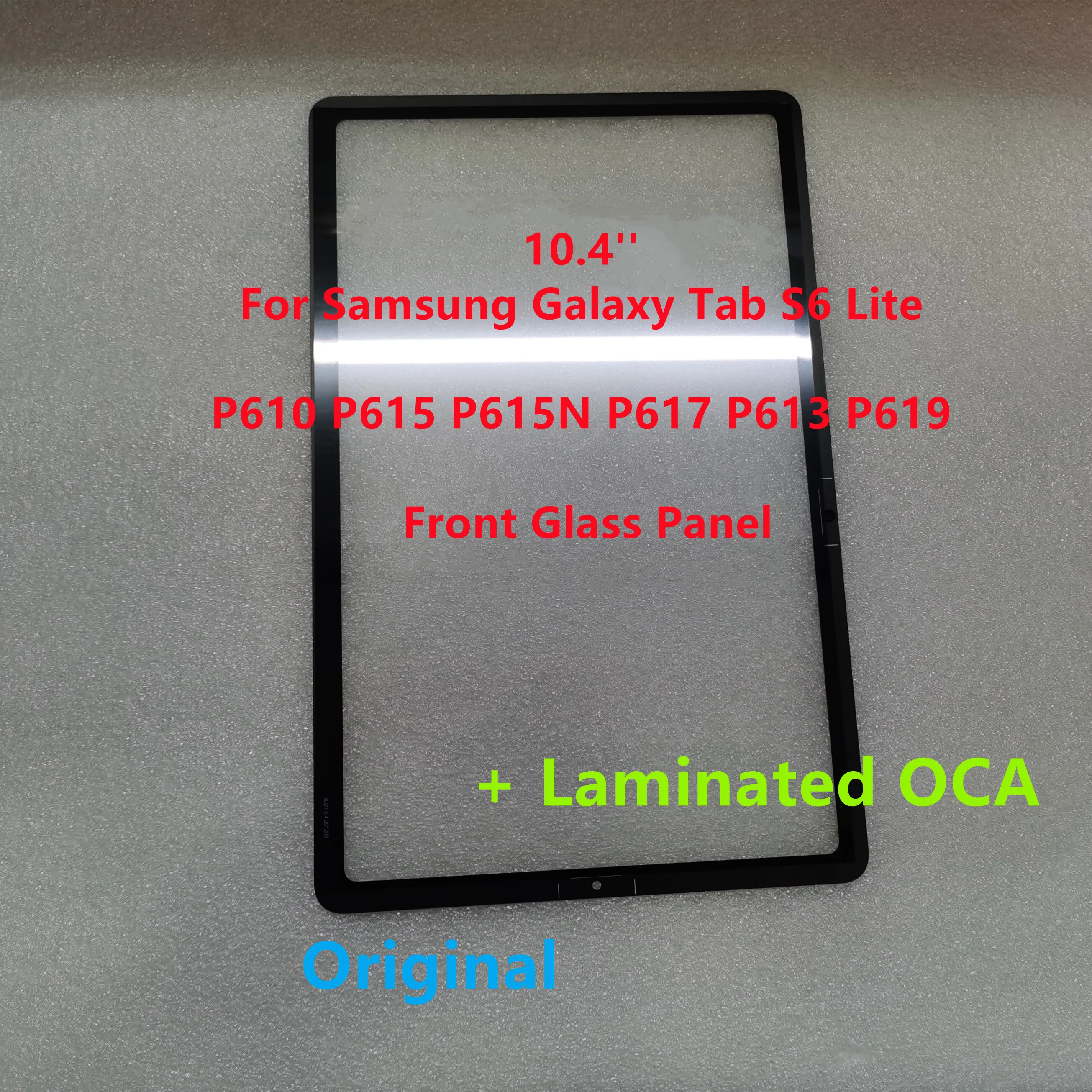 New 10.4\'\' For Samsung Galaxy Tab S6 Lite SM-P610 P613 P615 P615N P617 P619 Touch Screen Front Glass Panel +Laminated OCA Tested