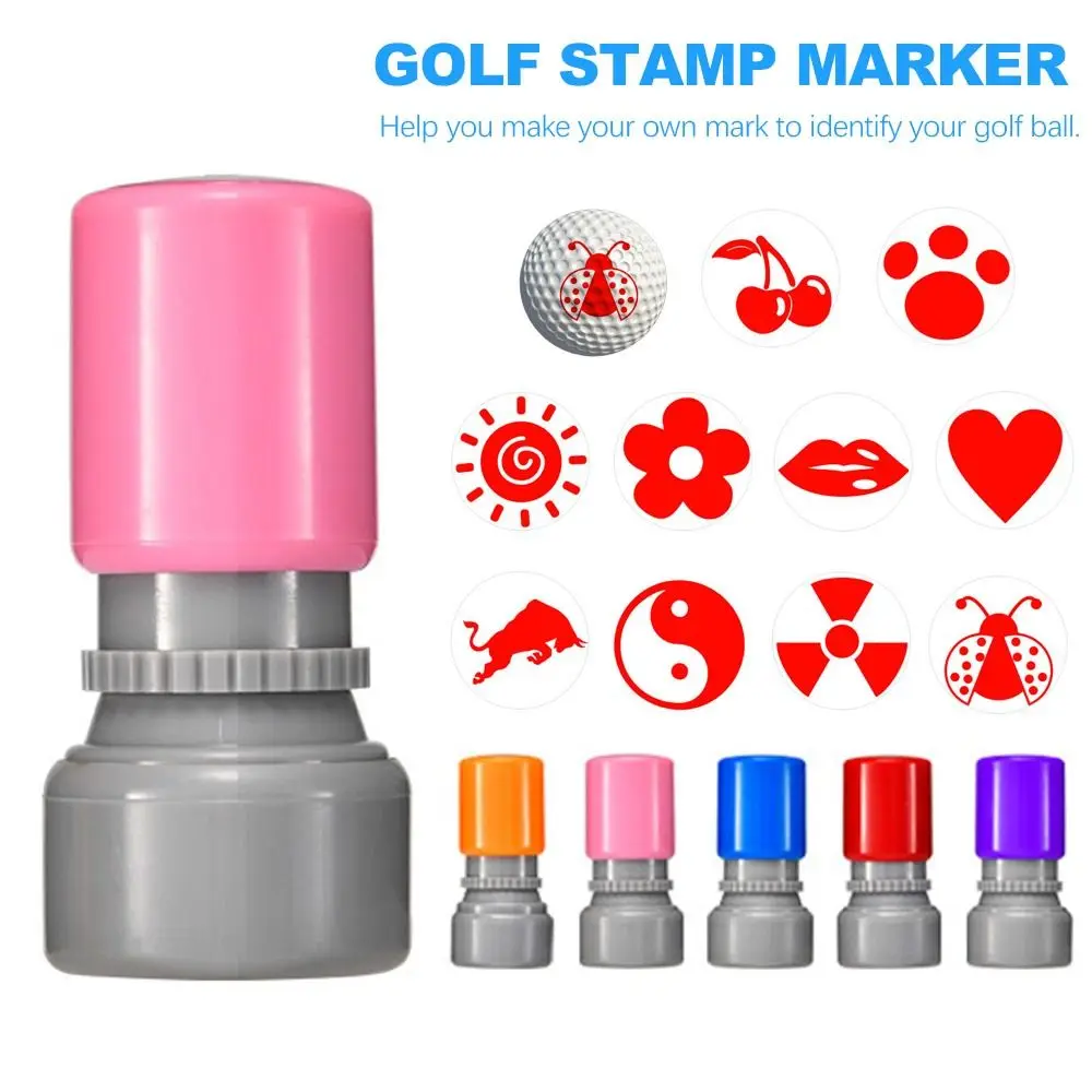 Plastic Golf Stamp Marker Quick-dry Shell Mark Seal Golf Ball Stamper Color Random Outdoor Golf Accessories