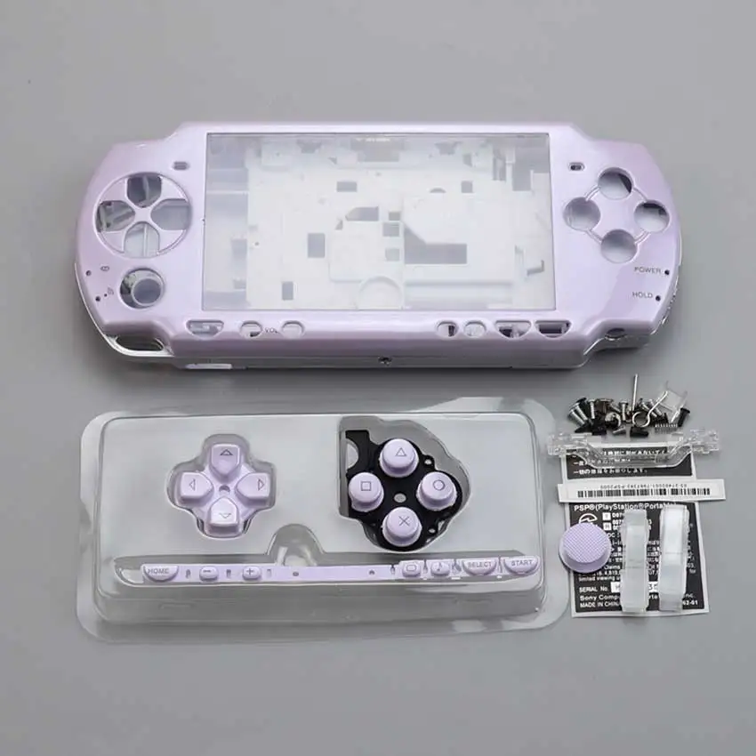 PSP2000 게임 콘솔용 YuXi 풀 하우징 쉘 커버 케이스 및 버튼, 라벨, 나사 키트 포함