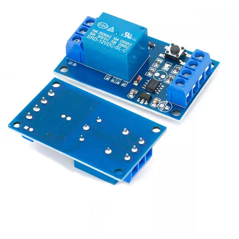 1PCS Single Key Bistable Relay Module 12V Car Modification Switch One-Key Start-Stop Self-Locking