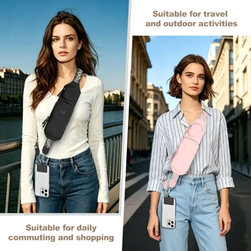 Crossbody Bag for Women Nylon Shoulder Strap Multifunctional Adjustable Strap Crossbody with Wallet Can Hold Keys, Credit Cards