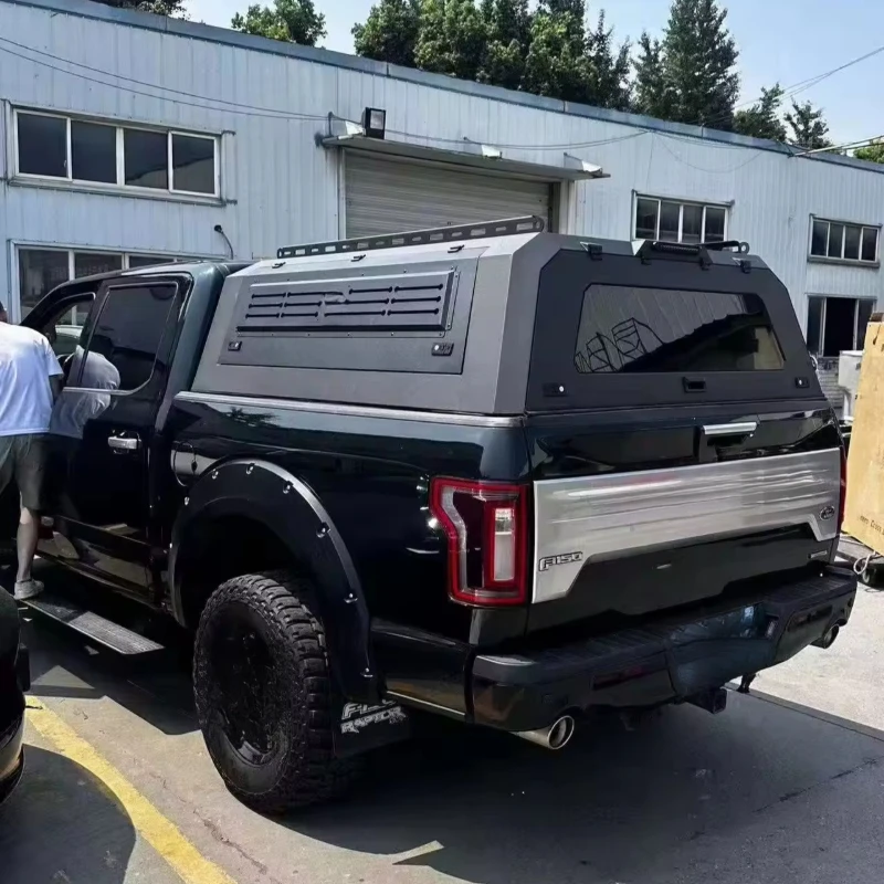 Hot Selling Aluminum Alloy Folding Pickup Hardtop Canopy Camper Shell for F150 No Drill Installation