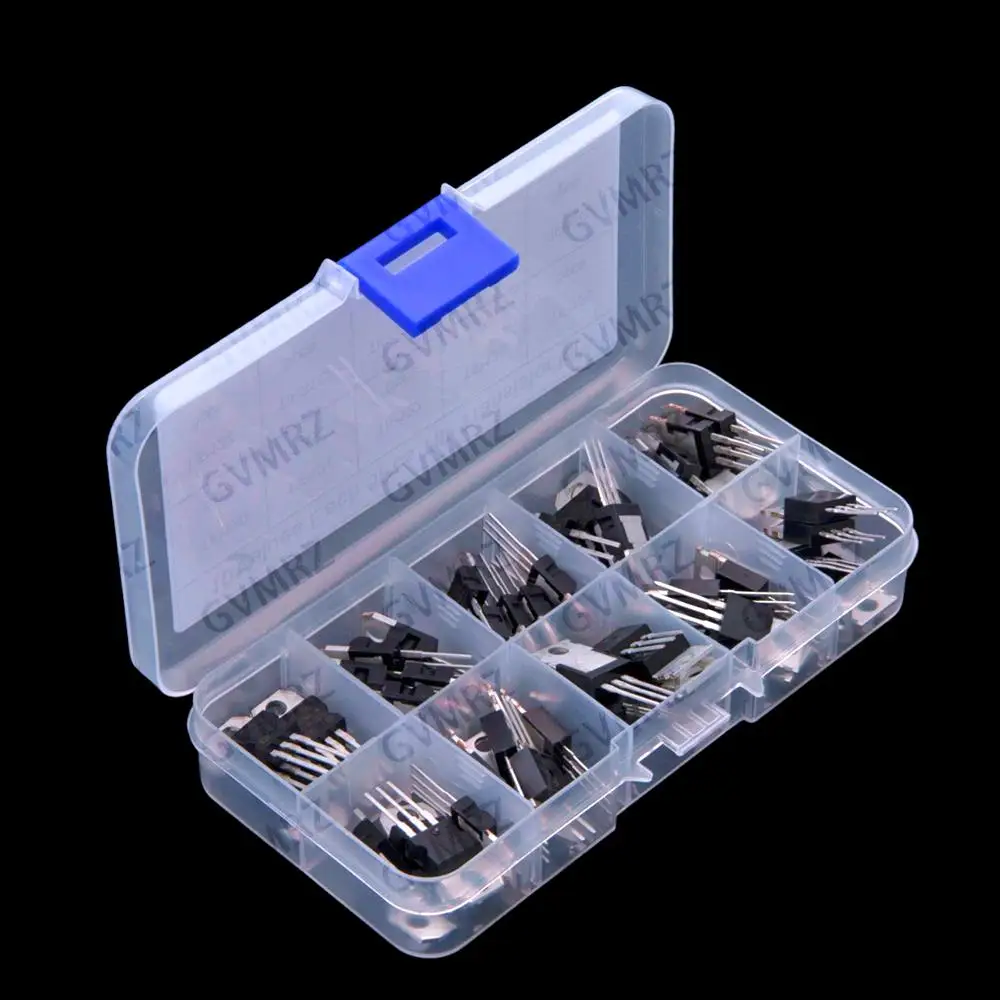 Picture 5: 10Values To-220 TIP126 TIP127 TIP31C TIP32C ​​Each 5PCS Transistors TIP121 TIP120 TIP122 TIP125 TIP41C TIP42C
