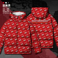 Ungheria ungheria HUN country flag piumini d'anatra bianchi piumino spesso nuovo abbigliamento da uomo stampa Casual piumino invernale