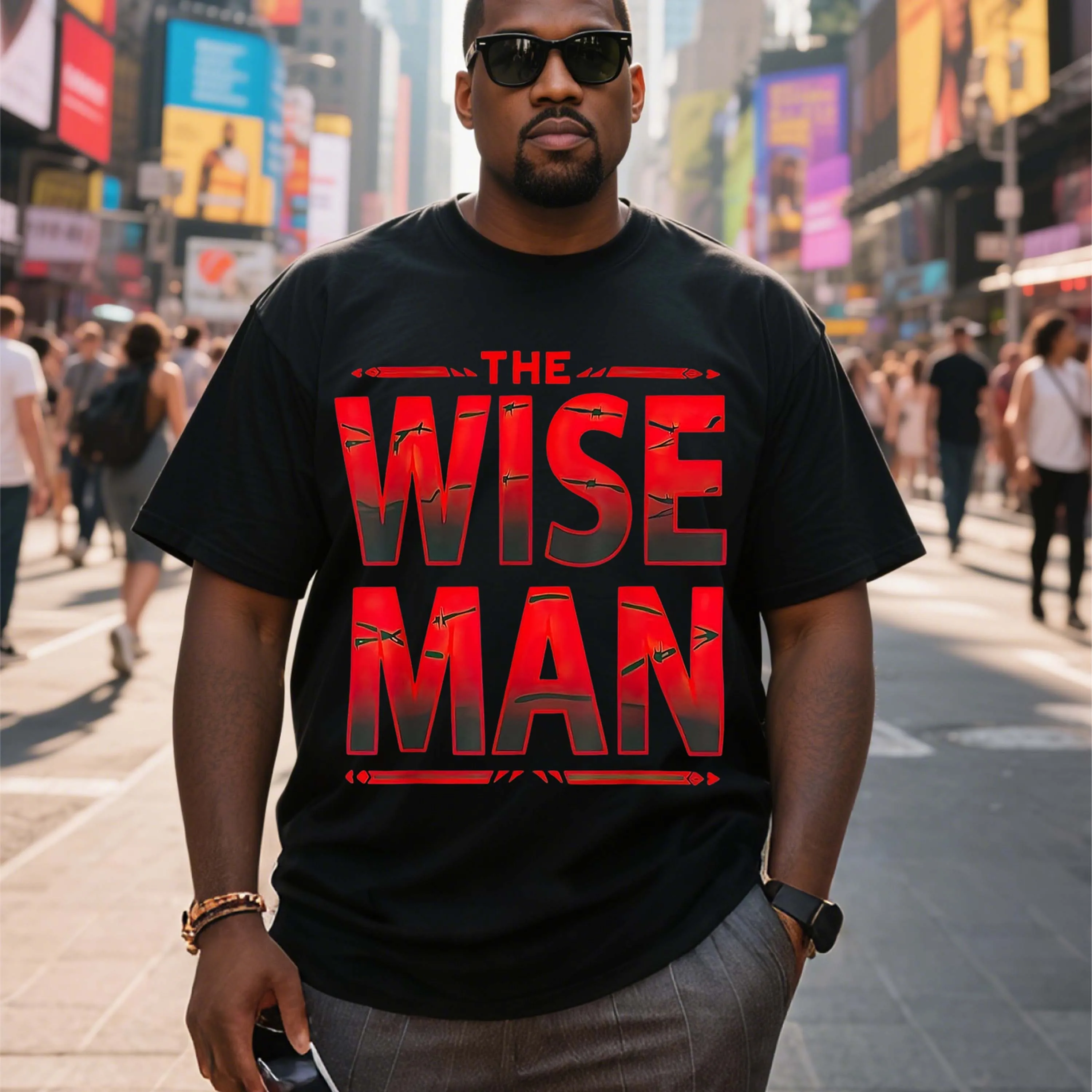 Camiseta masculina plus size, gola redonda de algodão puro preto, adequada para uso ao ar livre na primavera e no verão, casual e confortável