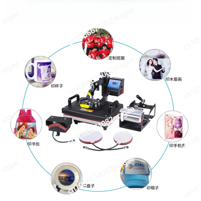 

Multifunctional combination heat transfer machine, moving head mobile phone case, color-changing cup, heat transfer, five-in-one
