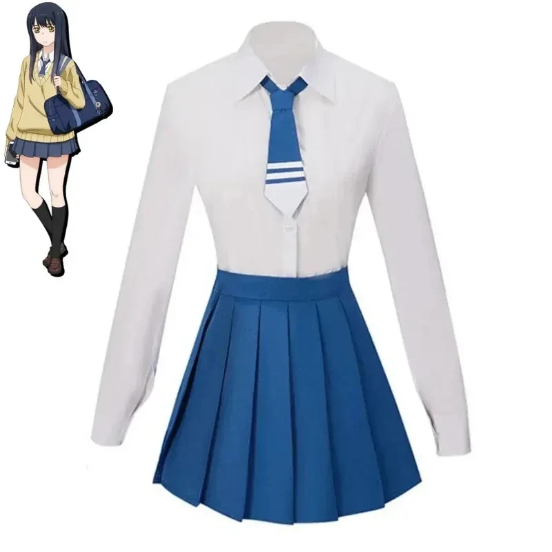 w,3;f'5\b/Anime Mieruko Chan Yotsuya Miko Cosplay Costume JK Japanese School Uniforms Hoodies Shirt Wig Woman Lovely K6;h\b.8'k/ view 5