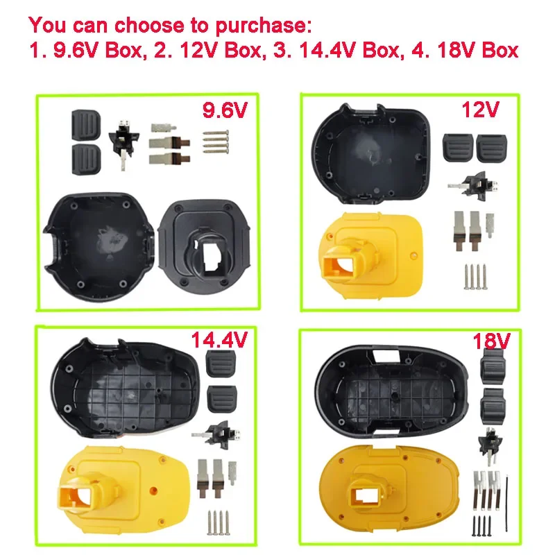 NI-CD NI-MH Battery Plastic Case Box Shell For Dewalt 9.6V 12V 14.4V 18V Nickel Cadmium Nickel Metal Hydride Cell Housings